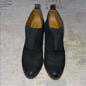 Lucky brand black leather booties